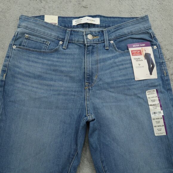 Levi's Signature Jeans Women's Size 10S Mid-Rise Skinny Denim 27" Inseam NWT - Picture 14 of 16